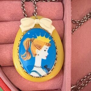 TARINA Tarantino BARBIE Yellow and Blue Princess Pendant Necklace